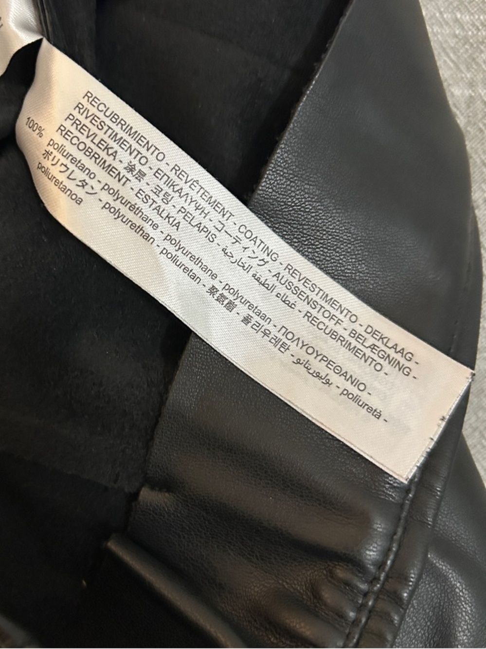 Zara Black Faux Leather Skinny Pants - size large - Picture 4 of 8